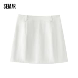 Semir Women Skirt High Waist Belt Mini Slim Fit Leg Lengthening Cool Vintage Versatile A Line 2026 Summer Top