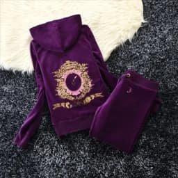 7153Solid Color Velvet Tracksuit 2026Women's Zipper Top and Pants Suit Two-Piece Set