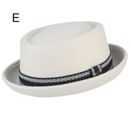 GEMVIE 100% Wool Felt Pork Pie Hat Women Men Porkpie Hat Curved Brim Pork Pie Wool Hat Unisex Autumn Winter Fedora Hat