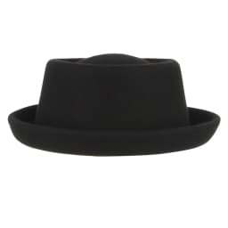 GEMVIE 100% Wool Felt Pork Pie Hat Women Men Porkpie Hat Curved Brim Pork Pie Wool Hat Unisex Autumn Winter Fedora Hat