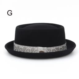 GEMVIE 100% Wool Felt Pork Pie Hat Women Men Porkpie Hat Curved Brim Pork Pie Wool Hat Unisex Autumn Winter Fedora Hat