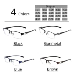 Photochromic Sunglasses Chameleon Lens Myopia Blue Light Blocking Men's Computer Glasses Game for Sight -0.50 -0.75 -175 -2.5-6