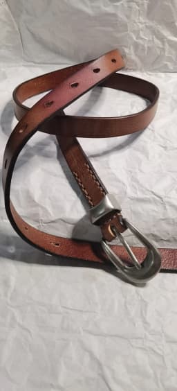 Momoluna Women Buckled Leather Belt Black 2 Cm Belt