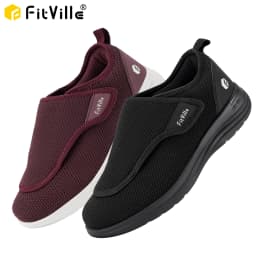 Fitville Women's Shoes Wide Width Diabetic Shoes Walking Casual Breathable for Swollen Feet Elderly Foot Pain Relief Neuropathy