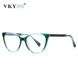 VICKY New Cat Eye Reading Prescription Eyeglasses Women Colorful Myopia Eyewear Hyperopia Anti Blue Ray Optical Glasses PFD2136