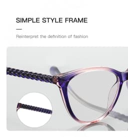 VICKY New Cat Eye Reading Prescription Eyeglasses Women Colorful Myopia Eyewear Hyperopia Anti Blue Ray Optical Glasses PFD2136