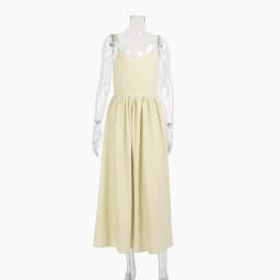 Bornladies Spring Summer Beach Style Women Dress Vintage Loose A-line Sling Dress Sexy Hot Girl 100% Cotton V-neck Dress