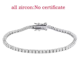Smyoue 2MM D Color 100% Real Moissanite Tennis Bracelet for Women Lab Diamond Original Silver 925 Jewelry Hip Hop Party Chain