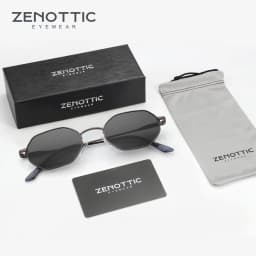 ZENOTTIC Retro Small Polygon Polarized Sunglasses Women Metal UV400 Sun Glasses Men Anti-Glare UV400 Goggles Driving Eyewear
