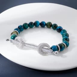 Hand Made Bracelet for Women Natural Stone Beads Bracelets for Women and Girls Gift Cubic Zirconia Jewelry Accessories for Party