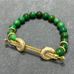 Hand Made Bracelet for Women Natural Stone Beads Bracelets for Women and Girls Gift Cubic Zirconia Jewelry Accessories for Party