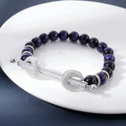 Hand Made Bracelet for Women Natural Stone Beads Bracelets for Women and Girls Gift Cubic Zirconia Jewelry Accessories for Party