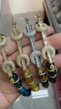 Hand Made Bracelet for Women Natural Stone Beads Bracelets for Women and Girls Gift Cubic Zirconia Jewelry Accessories for Party