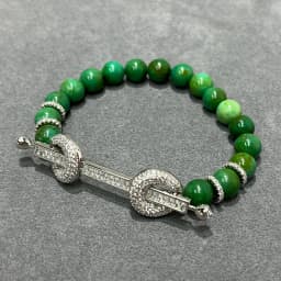 Hand Made Bracelet for Women Natural Stone Beads Bracelets for Women and Girls Gift Cubic Zirconia Jewelry Accessories for Party