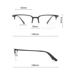 3 In 1 Men Fashion Pure Titanium Glasses Frame With Polarized Clip On Sunglasses And Night Vision Women Eyewear