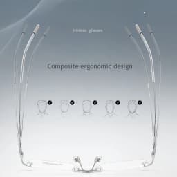 F·DRACON Pure Ttanium Frameless Glasses Simple And Retro Square Men's Glasses Frame Optical Prescription Glasses Men's 6003