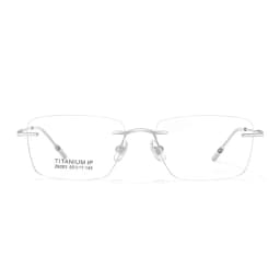 F·DRACON Pure Ttanium Frameless Glasses Simple And Retro Square Men's Glasses Frame Optical Prescription Glasses Men's 6003