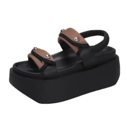 Women Leisure Chunky Platform Sandals Peep Toe High Heels New Gladiator Slippers Woman Trendy Summer Beach Leather Sneakers 8CM