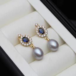 New Fresh Water Natural Pearl Stud Earrings For Woman,Romantic Hanging Pearl Earring Jewlery Wife Mother Gift White Black