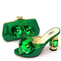 Royal Blue Color Matching Women Shoe and Bag Decorated with Rhinestone African Shoe and Bag Set for Party In Women Italy Shoes
