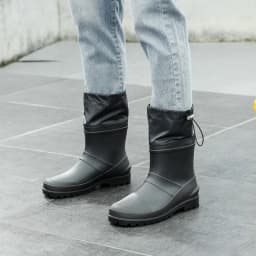 Bun Mouth Anti Slip Men's Short Tube Rain Boots PVC Wear-Resistant Black Closed Mouth Rain Boots Garden Waterproof Shoes