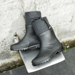 Bun Mouth Anti Slip Men's Short Tube Rain Boots PVC Wear-Resistant Black Closed Mouth Rain Boots Garden Waterproof Shoes