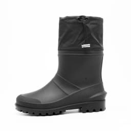 Bun Mouth Anti Slip Men's Short Tube Rain Boots PVC Wear-Resistant Black Closed Mouth Rain Boots Garden Waterproof Shoes