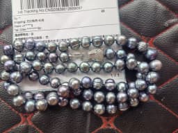Baroque AAAA+12-11mm Natural Haiti Black Blue Pearl Necklace 925s 16in 18in 20in 22in 24in 35in