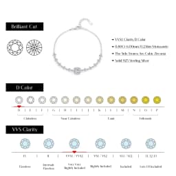MODIAN 0.8CT D Color Moissanite Luxury Bracelet 925 Sterling Silver Halo Bracelet For Women Bridal Wedding Statement Jewelry