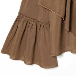 2027 Spring Autumn Women's Vintage Loose Oversized Ruffles Tierred Shirts Lady Elegant Black Brown O-neck Street Layered Blouses