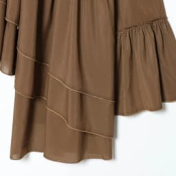 2027 Spring Autumn Women's Vintage Loose Oversized Ruffles Tierred Shirts Lady Elegant Black Brown O-neck Street Layered Blouses