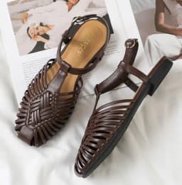 ZAROY Summer Cross Strap Flat Sandals Women Round Toe Ankle Buckle Hollow Casual Roman Sandalia Zapatos De Mujer сандали