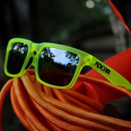 2026 Kdeam Original Brand Design Polarized Sunglasses For Women Men Fluorescent Yellow Frame Trendy Outdoor Eyewear For Couple