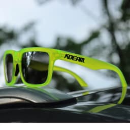 2026 Kdeam Original Brand Design Polarized Sunglasses For Women Men Fluorescent Yellow Frame Trendy Outdoor Eyewear For Couple