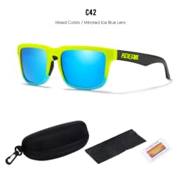 2026 Kdeam Original Brand Design Polarized Sunglasses For Women Men Fluorescent Yellow Frame Trendy Outdoor Eyewear For Couple