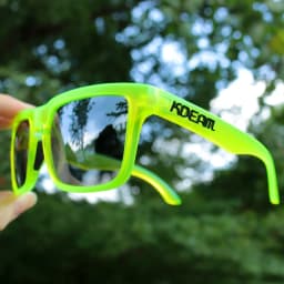2026 Kdeam Original Brand Design Polarized Sunglasses For Women Men Fluorescent Yellow Frame Trendy Outdoor Eyewear For Couple