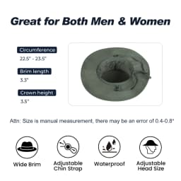 Bucket Sun Hat with Laser Perforated Mesh Cooling Adjustable Breathable Lightweight for Outdoor Men Women FC358