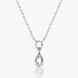 Lnkry Exquisite 2.5ct Pear Cut Moissanite Necklace For Women Clear Two-stone Pendant Necklaces 14k Gold Filled Neck Jewelry