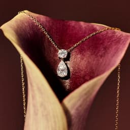 Lnkry Exquisite 2.5ct Pear Cut Moissanite Necklace For Women Clear Two-stone Pendant Necklaces 14k Gold Filled Neck Jewelry