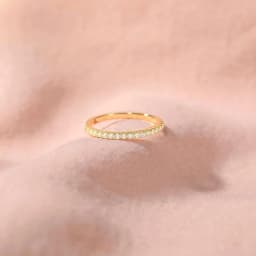 Lnngy Certified 2MM Moissanite Half Eternity Ring 14K Gold Filled Stackable Engagement Rings For Women Wedding Band Jewelry Gift