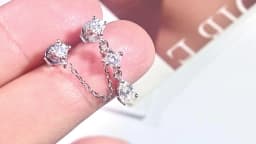 KNOBSPIN D VVS1 Moissanite Earrings for Women GRA Certified Pear Cut Pendant Tassel Earring Solid s925 Silver Dainty Ear Ring