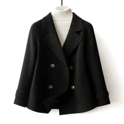 High-Quality Double-Sided Woolen Coat For Women 2026 New Short Temperament Doll Neck Mother's Outfit Woolen Coat Female Red Came