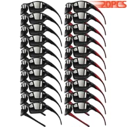 20PCS Fashion Color Splicing Sunglasses Outdoor Sports Glasses for Men Women Driving Fishing Hiking Eyewear