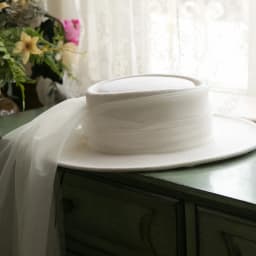 New French 100% Wool Top Hat Veil Vintage Dinner Party Elegant White Fedora Travel Light Wedding Head Dress Accessories
