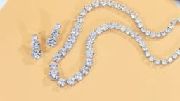 ThreeGraces Glittering Round Cubic Zirconia Tennis Necklace and Earrings Wedding Bridal Party Jewelry Set for Women T1085