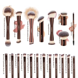MAANGE Pro Makeup Brush Kit 20pcs Brushes with Storage Bag Dual End Foundation Powder Blush Eyeshadow Brush Beauty Blending Kit