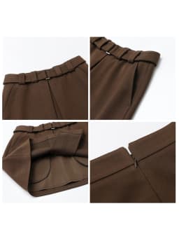 CHIC VEN Fashion Women Skirts Solid New High Waisted A-line Slim Ladies Half Skirt Hip Hugging Autumn Winter 2025