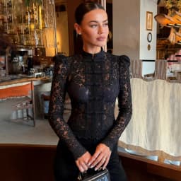 Tuularose Luxury Lace Blouse Fashion Lace Print Single Breasted Slim Shirt Vintage Elegant Party Looks Summer Women Blouse Tops