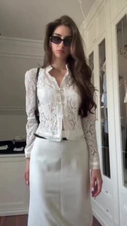 Tuularose Luxury Lace Blouse Fashion Lace Print Single Breasted Slim Shirt Vintage Elegant Party Looks Summer Women Blouse Tops