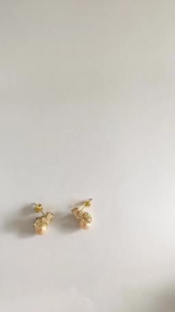 Real Freshwater Earrings with Natural Pearls,Flower White Natural Pearl Earrings Jewelry Wife Mother Birthday Gifts Pink Black